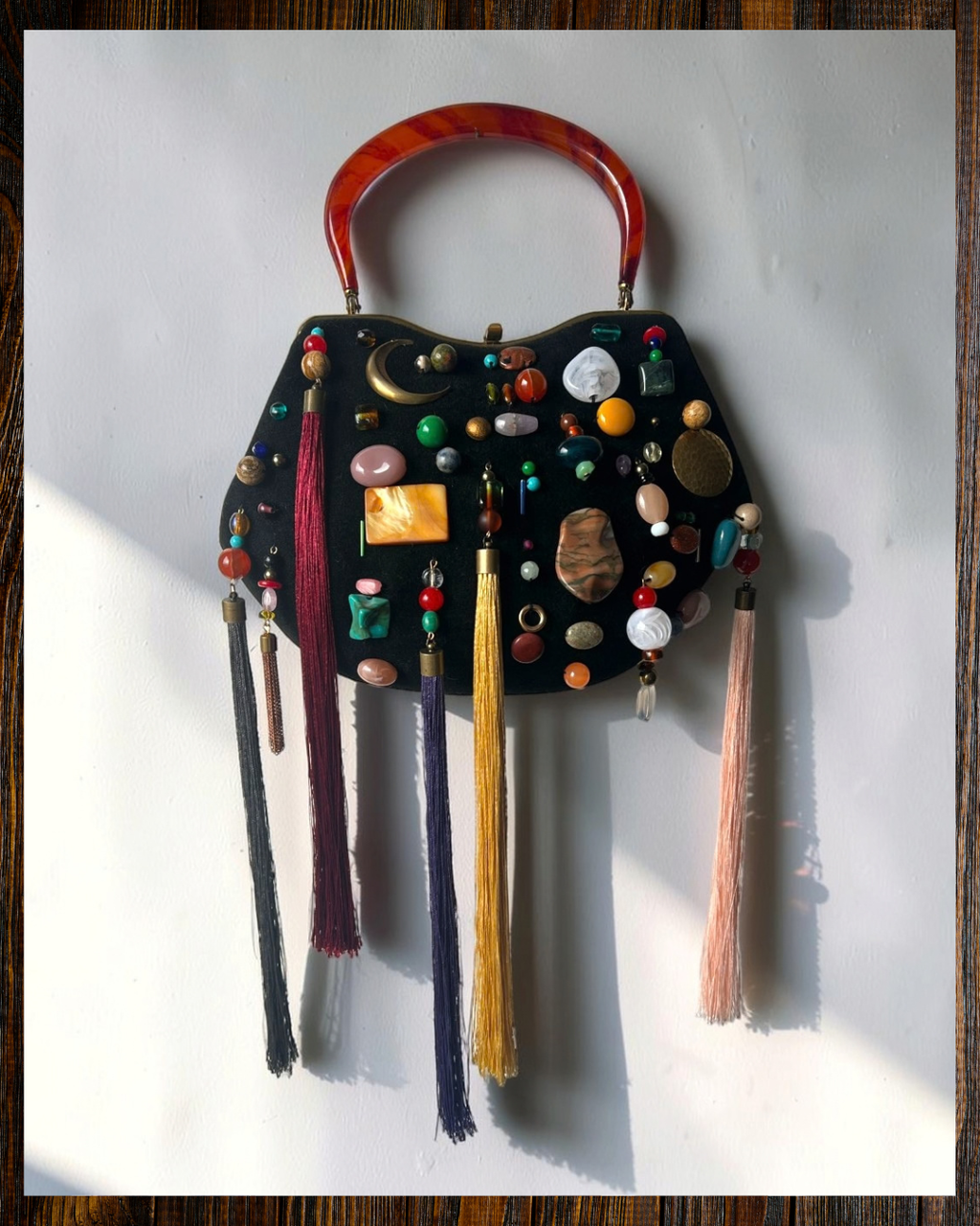 MIRTH Beaded Bag – Lucite Handle #1
