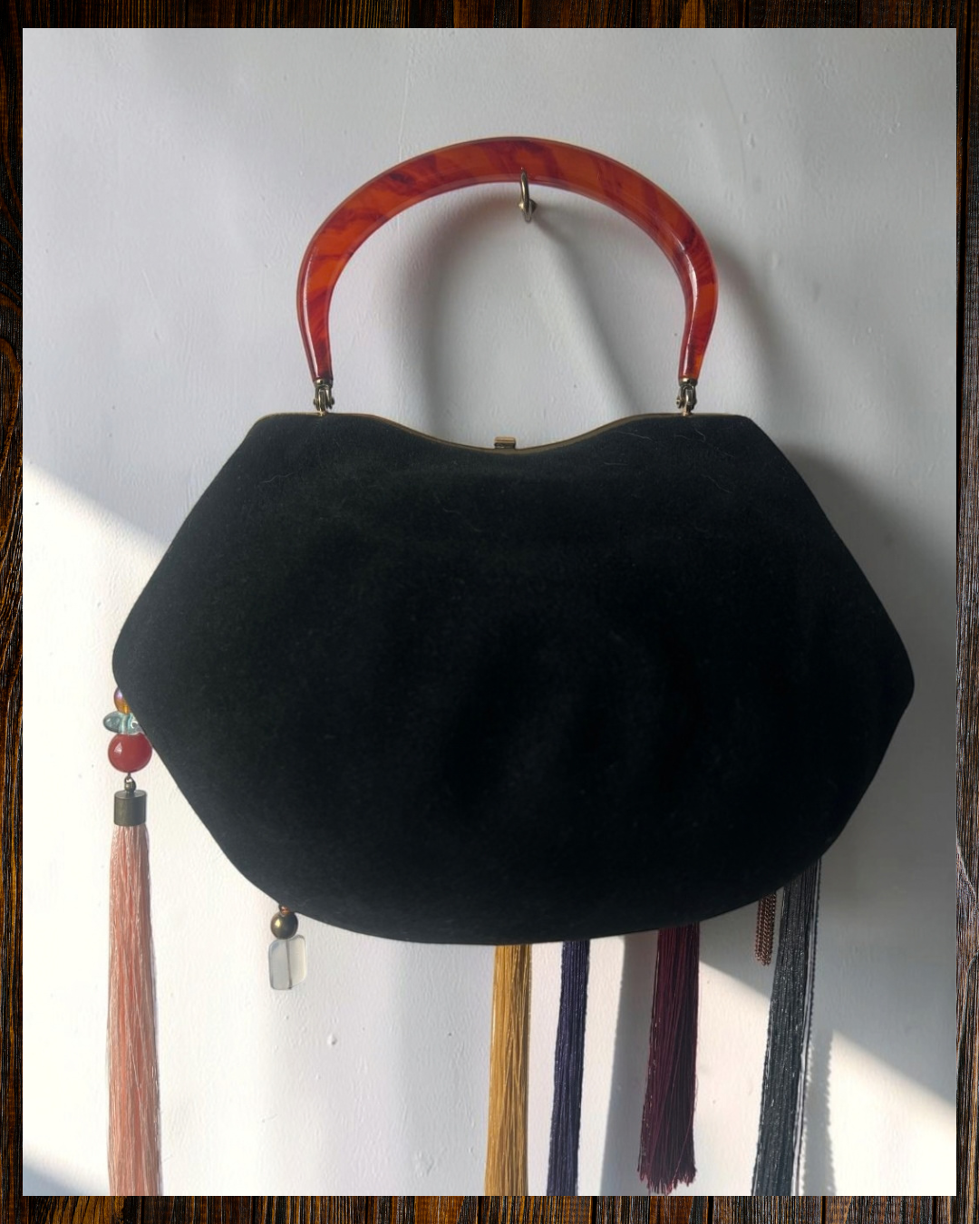 MIRTH Beaded Bag – Lucite Handle #1