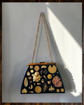 Black Velvet Gathered Bag