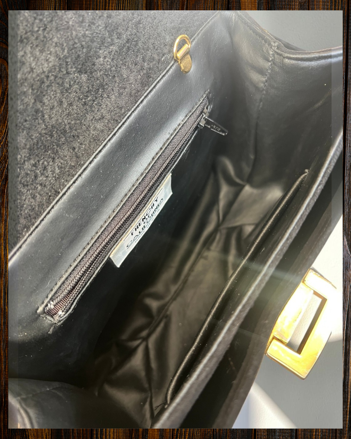 Black Suede Gathered Bag