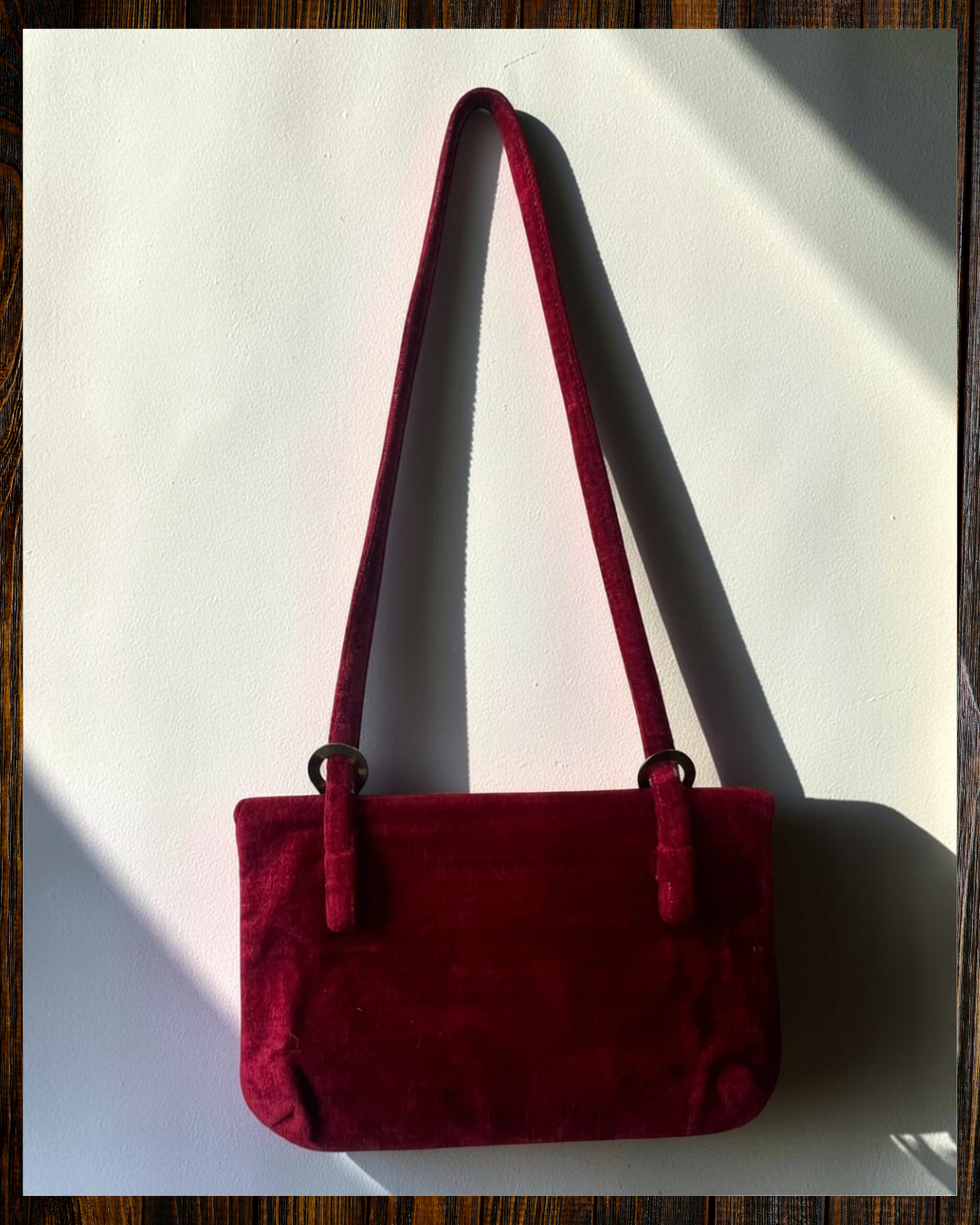 1960s Red Carpet Gathered Charm Bag