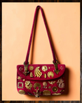 1960s Red Carpet Gathered Charm Bag