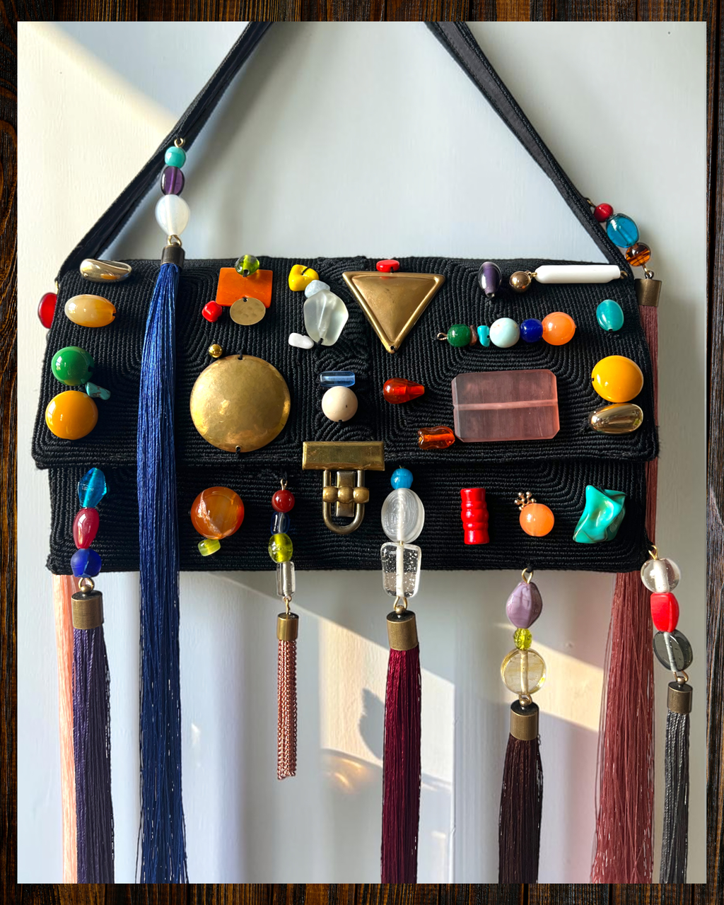 MIRTH Beaded Bag – Black Corde