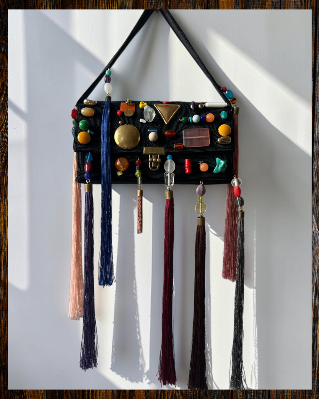 MIRTH Beaded Bag – Black Corde