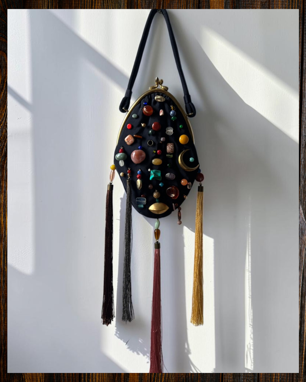 MIRTH Beaded Bag – Navy Oval