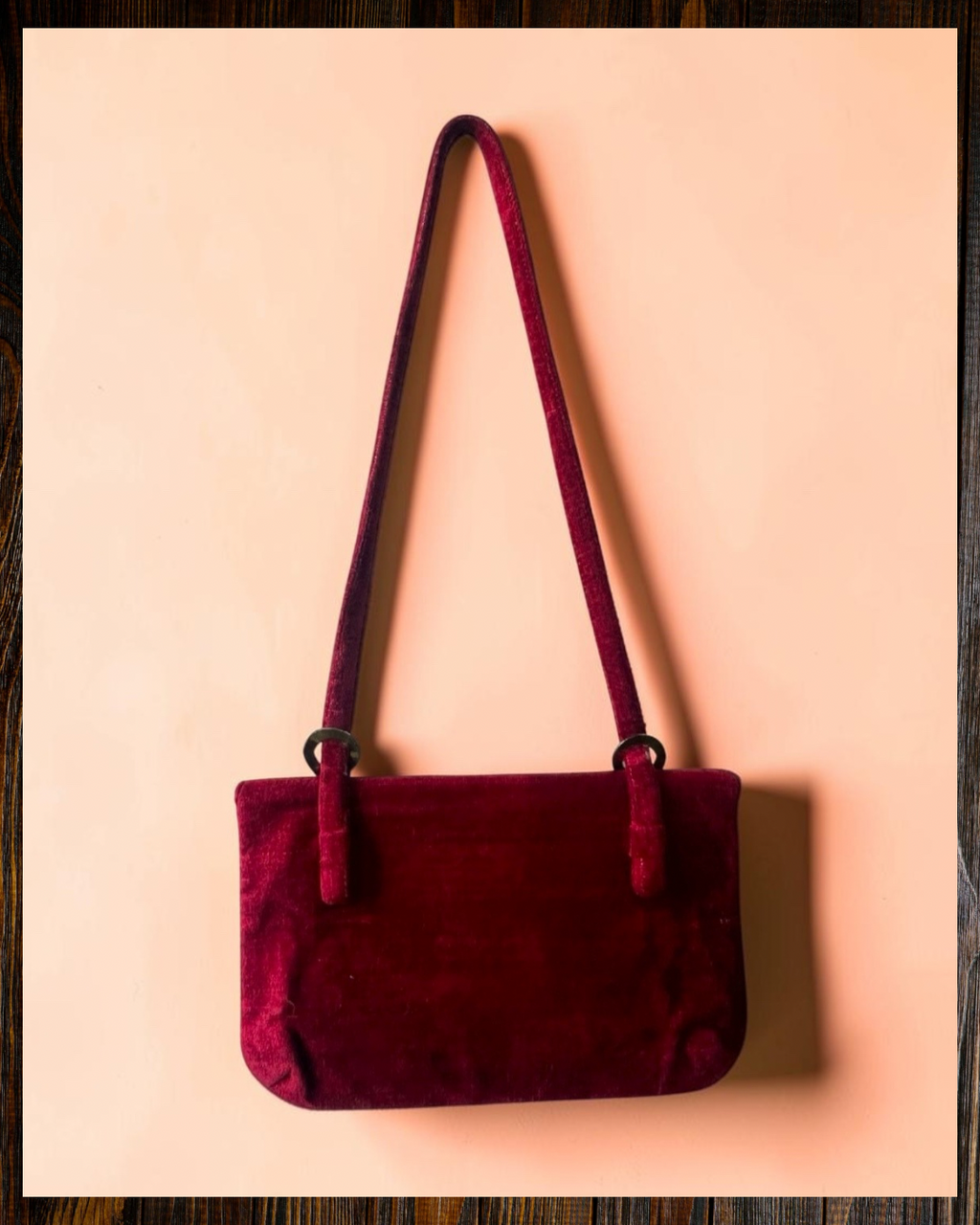 1960s Red Carpet Gathered Charm Bag