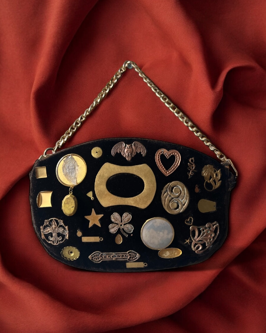 1930s Brown Velvet ‘Gathered Charm’ Bag