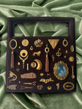1950s Brown Suede Gathered Charm Bag