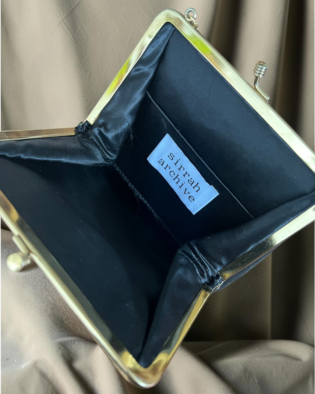 1960s Dark Brown Suede Gathered Charm Bag