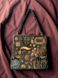 1950s Printed Fabric Gathered Charm Bag