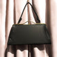 1960s Grey Vegan Leather ‘Gathered Charm’ Bag