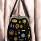 1940s Black Fabric w/Lucite ‘Gathered Charm’ Bag