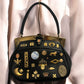 1960s Black Leather ‘Gathered Charm’ Bag