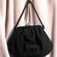 1940s Black Fabric ‘Gathered Charm’ Bag