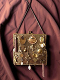 1930s Gold Mesh Gathered Charm Bag