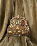 1950s Gold mesh Gathered Charm Bag