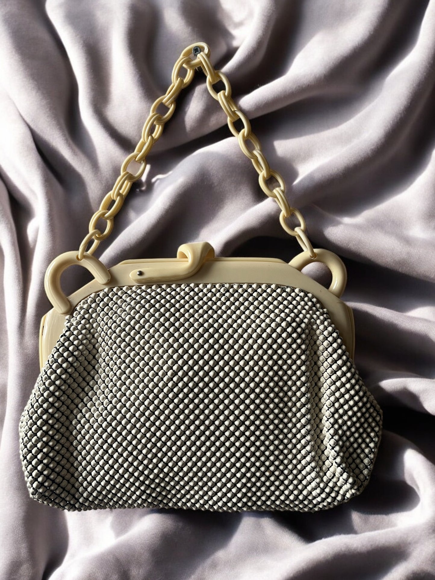 1940s Bakelite & Mesh ‘Gathered Charm’ Bag