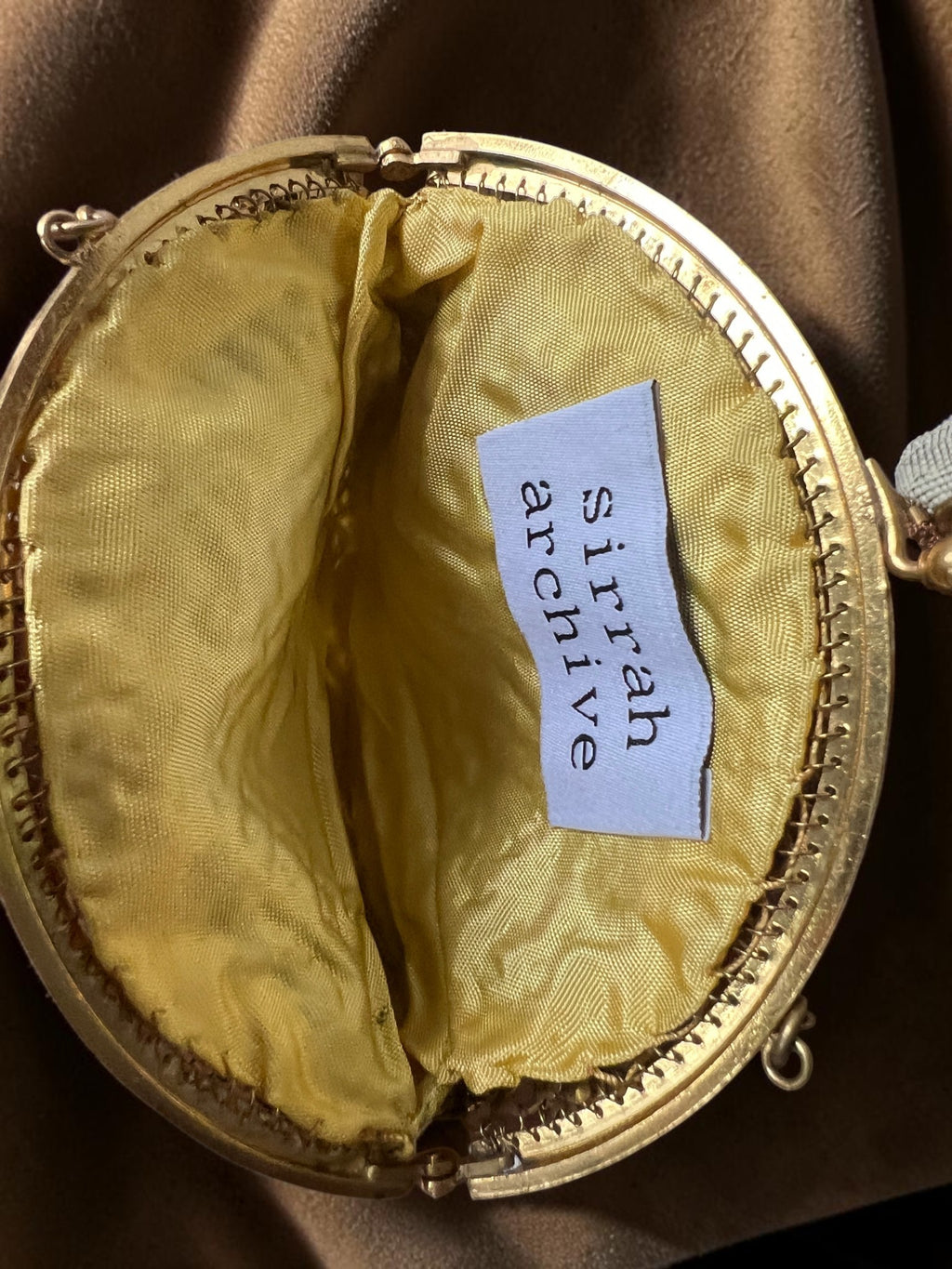 1920s Gold Mesh Mini Gathered Charm Bag
