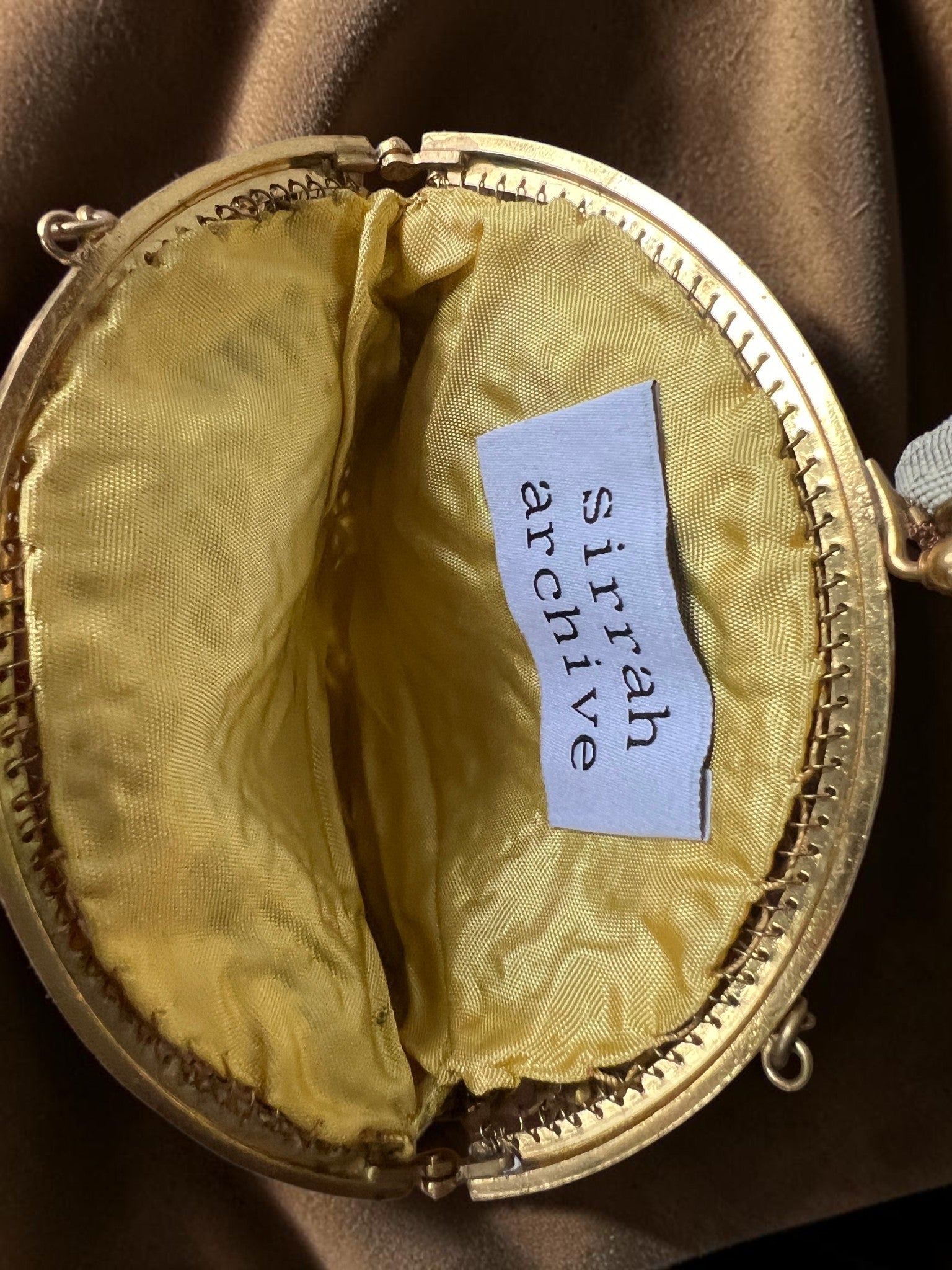 1920s Gold Mesh Mini Gathered Charm Bag