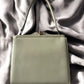 1960s Ivory Leather ‘Gathered Charm’ Bag