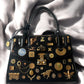 1970s Black Leather Large ‘Gathered Charm’ Bag