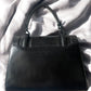 1970s Black Leather Large ‘Gathered Charm’ Bag