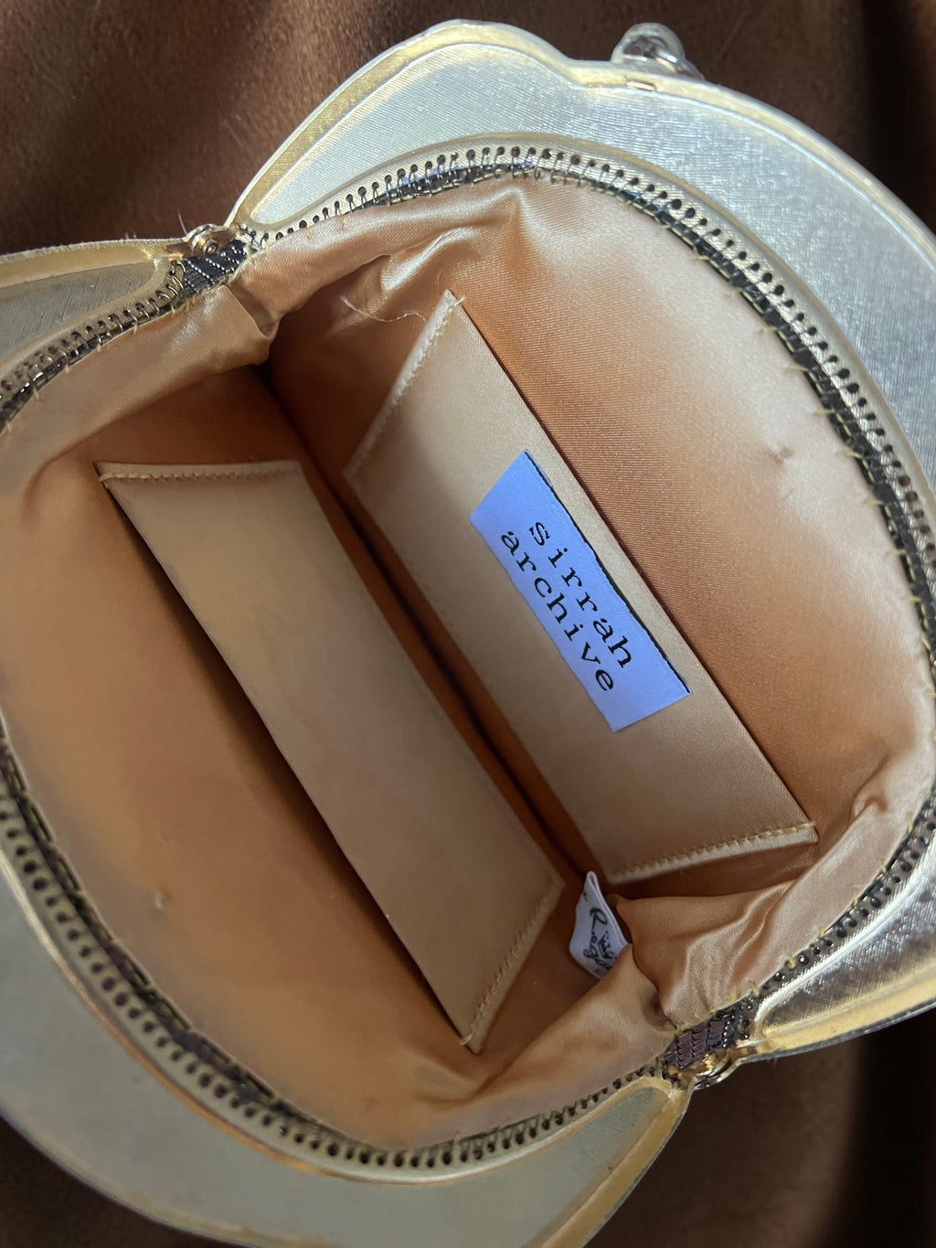 1950s Gold mesh Gathered Charm Bag