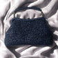 1960s Navy Raffia ‘Gathered Charm’ Bag