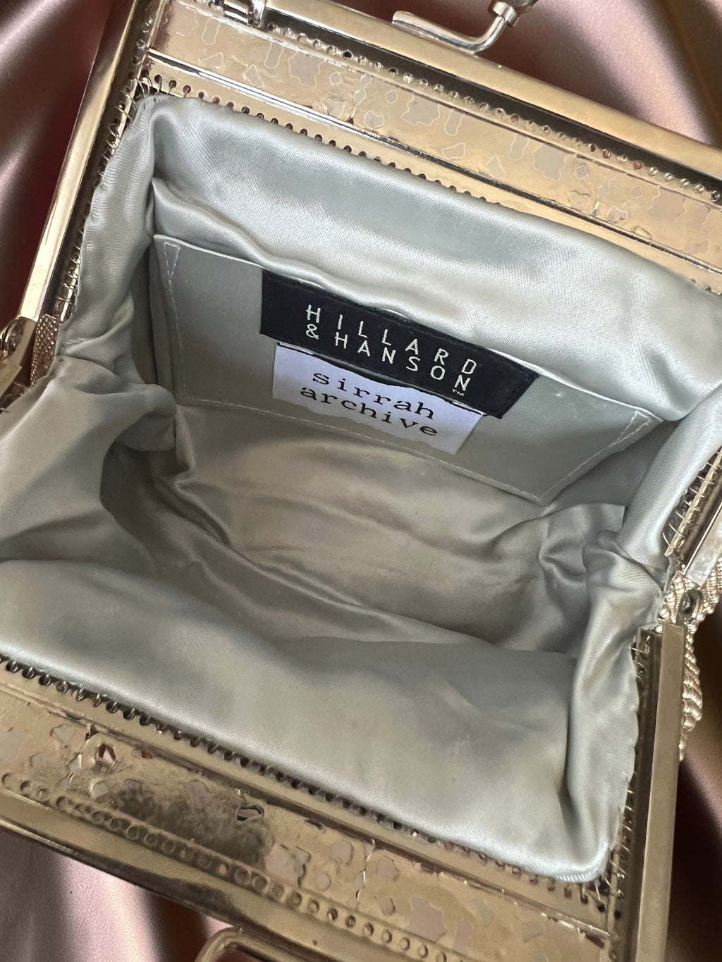 Silver Mesh Gathered Charm Bag