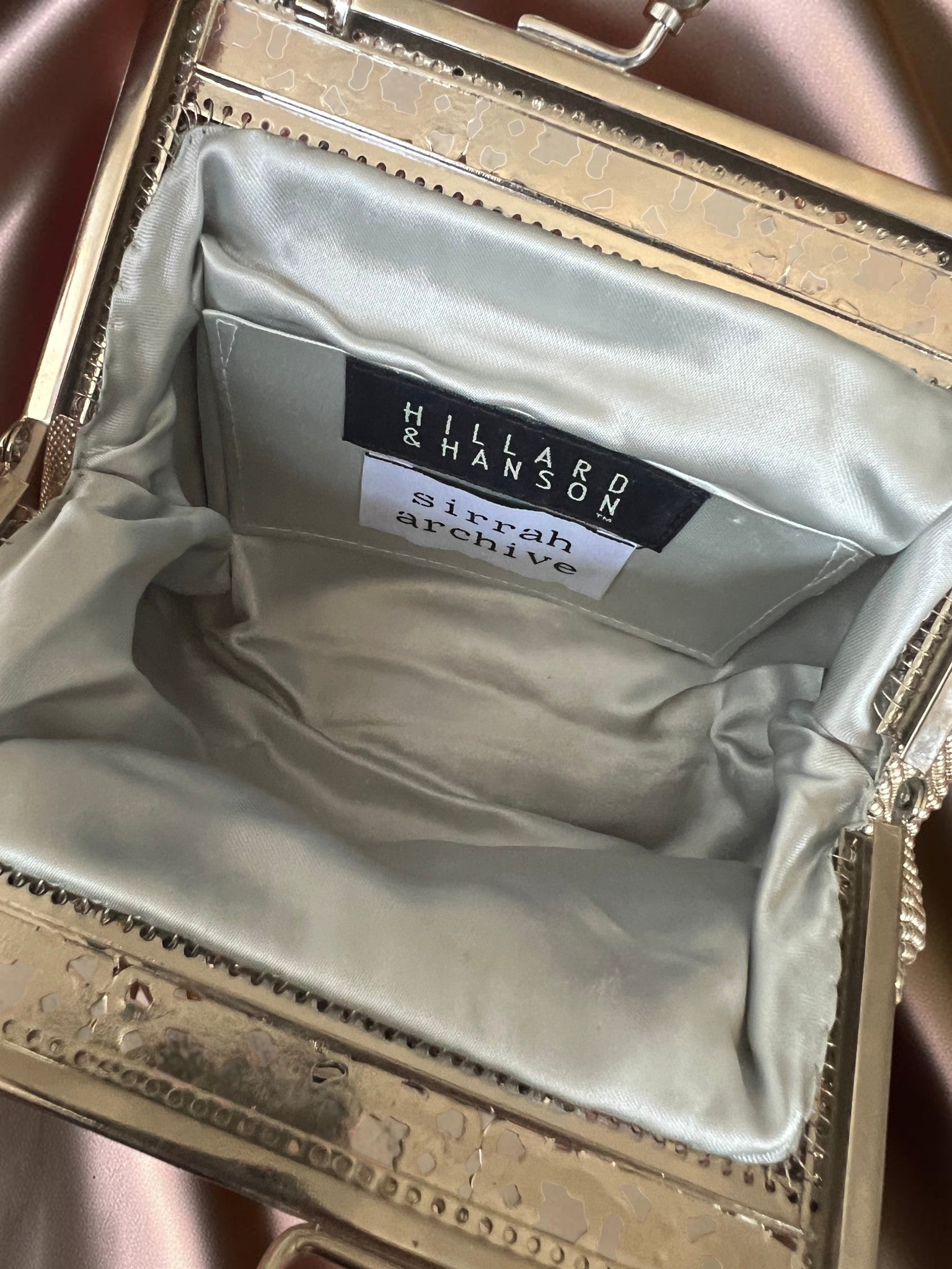 Silver Mesh Gathered Charm Bag