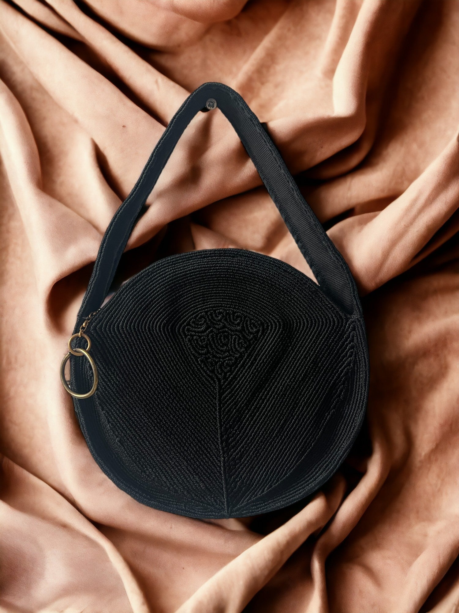 1940s Black Cordé ‘Gathered Charm’ mini Bag