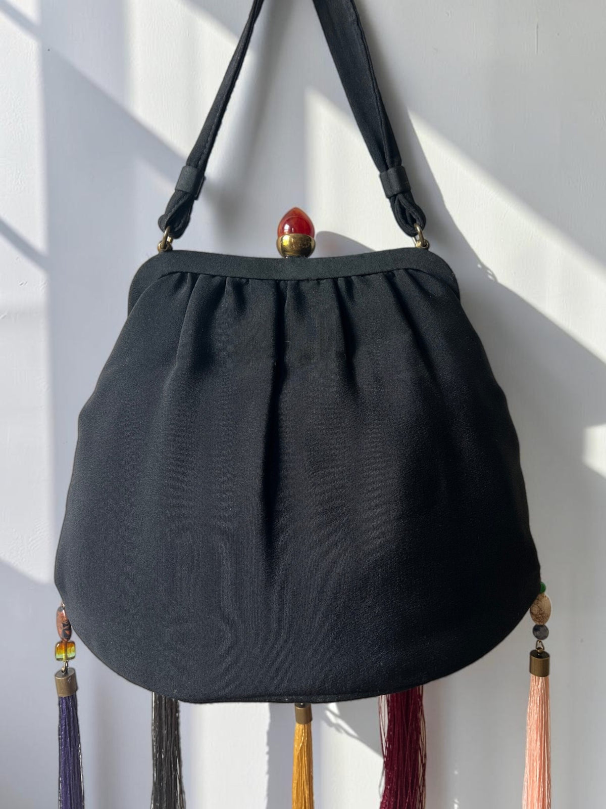 MIRTH Beaded Bag –  Lucite Clasp