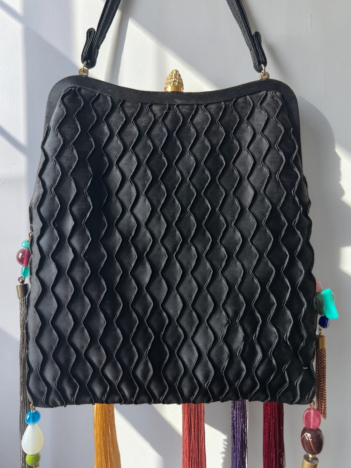 MIRTH Beaded Bag – Diamante Clasp