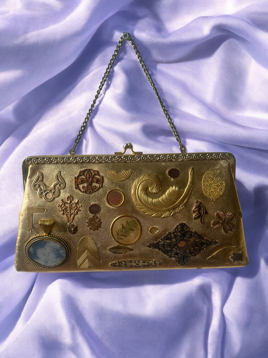 1950s Gold ‘Gathered Charm’ Bag
