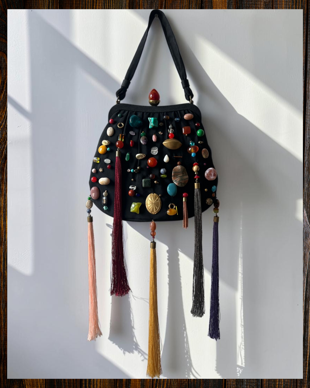 MIRTH Beaded Bag –  Lucite Clasp
