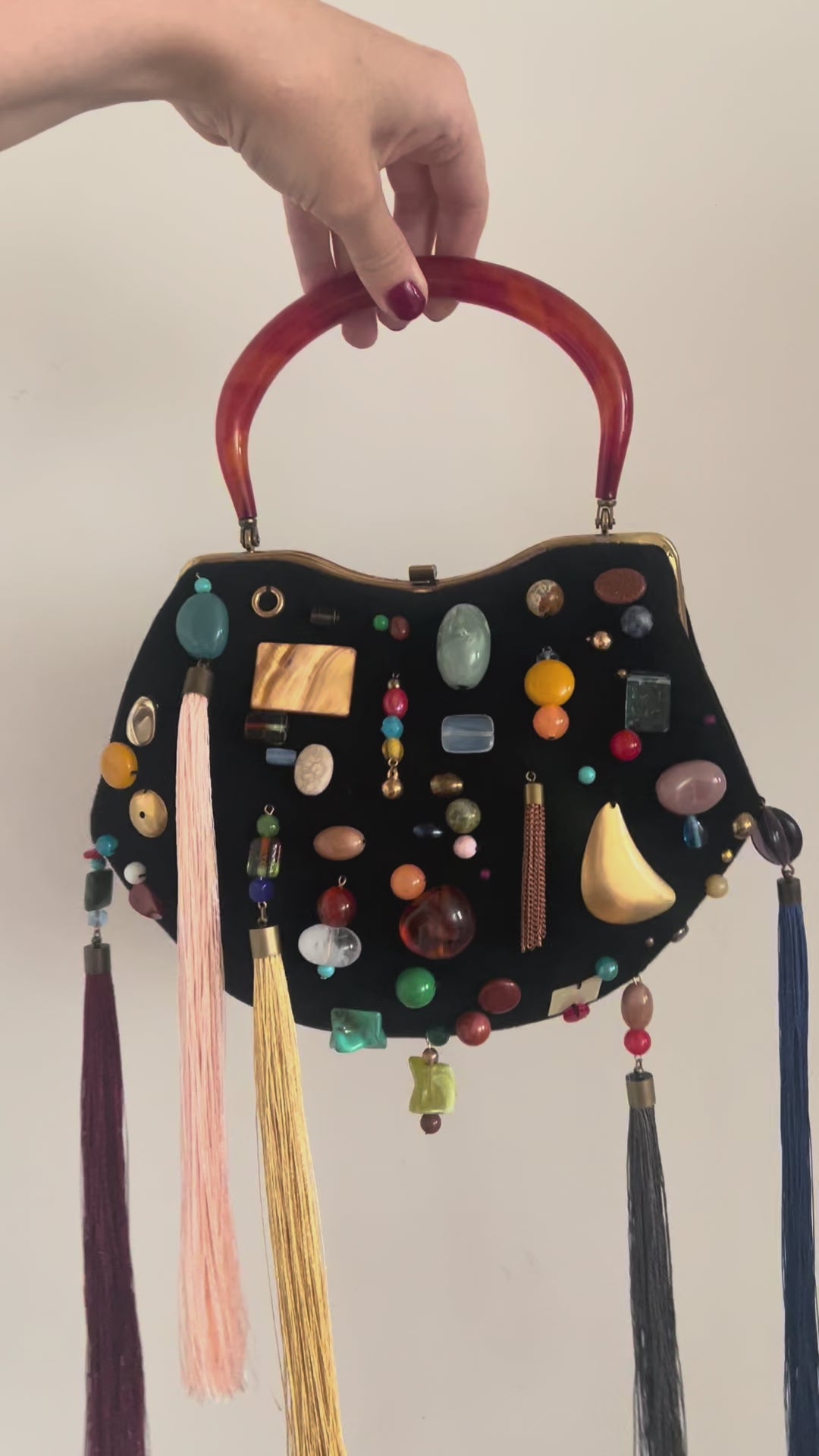 MIRTH Beaded Bag – Lucite Handle #2