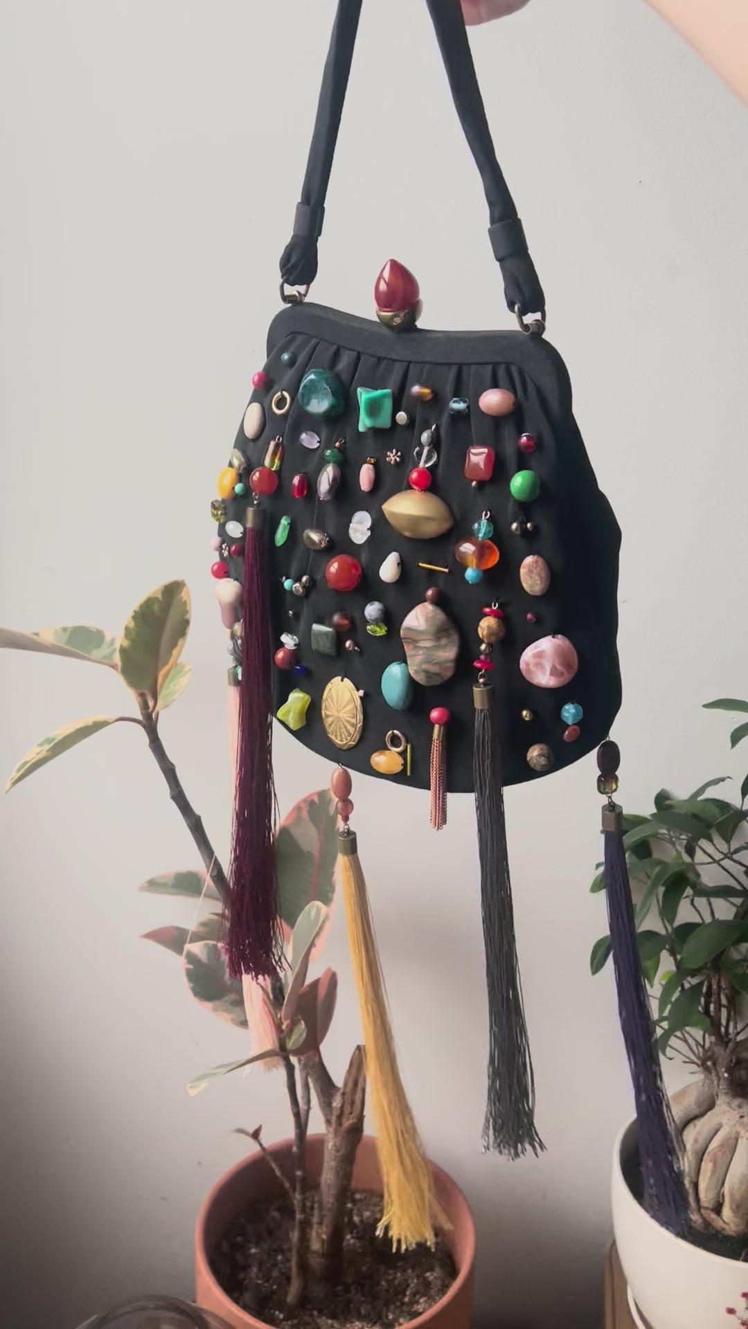 MIRTH Beaded Bag –  Lucite Clasp