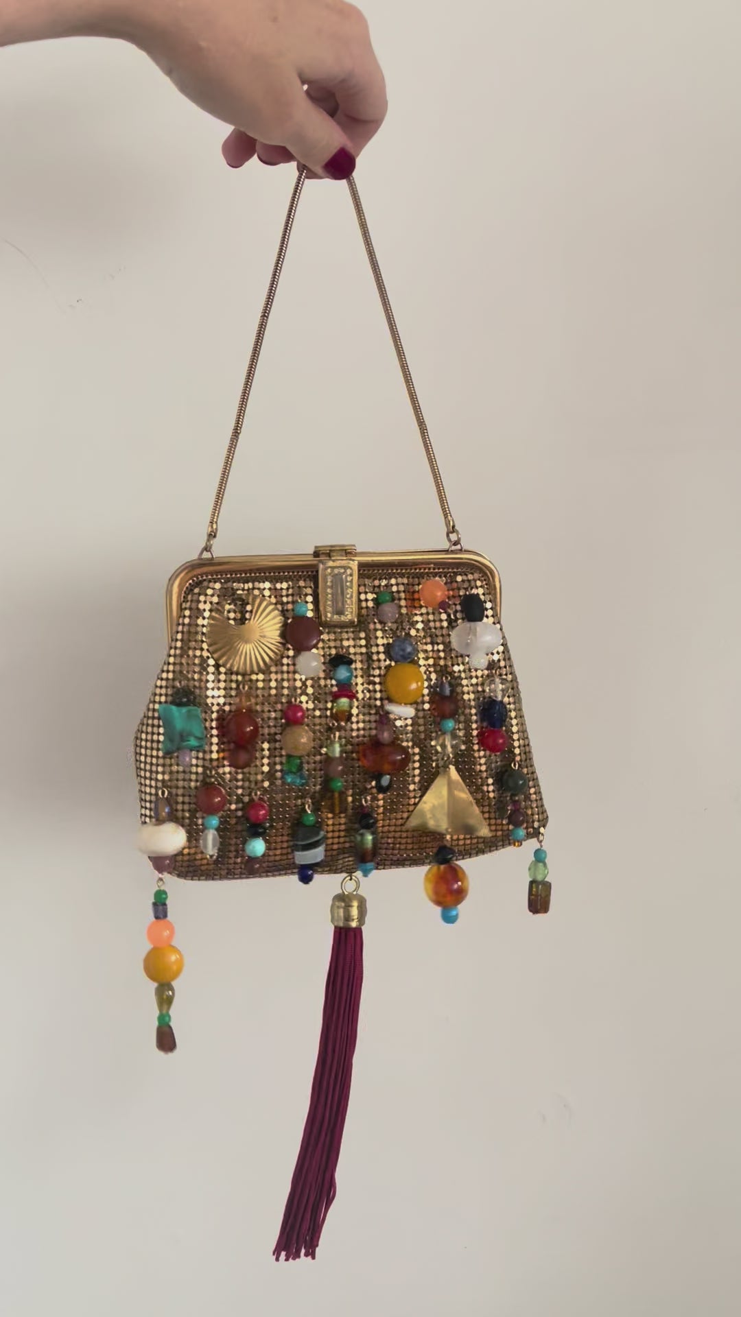 MIRTH Beaded Bag – Gold